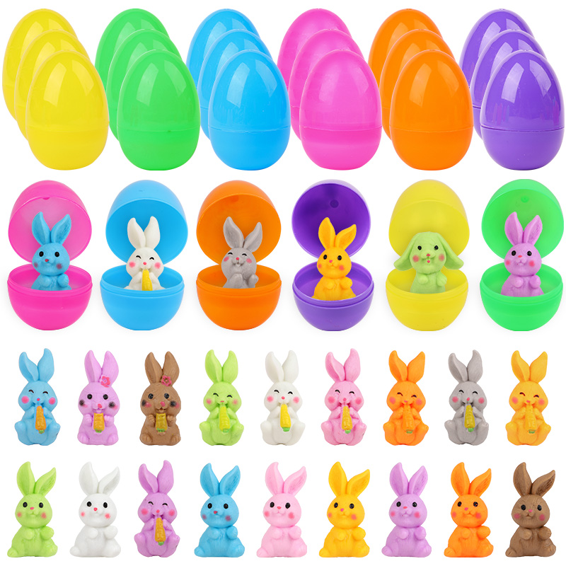 Party Games Easter - 24개의 토끼 모양 부활절 달걀, 어린이