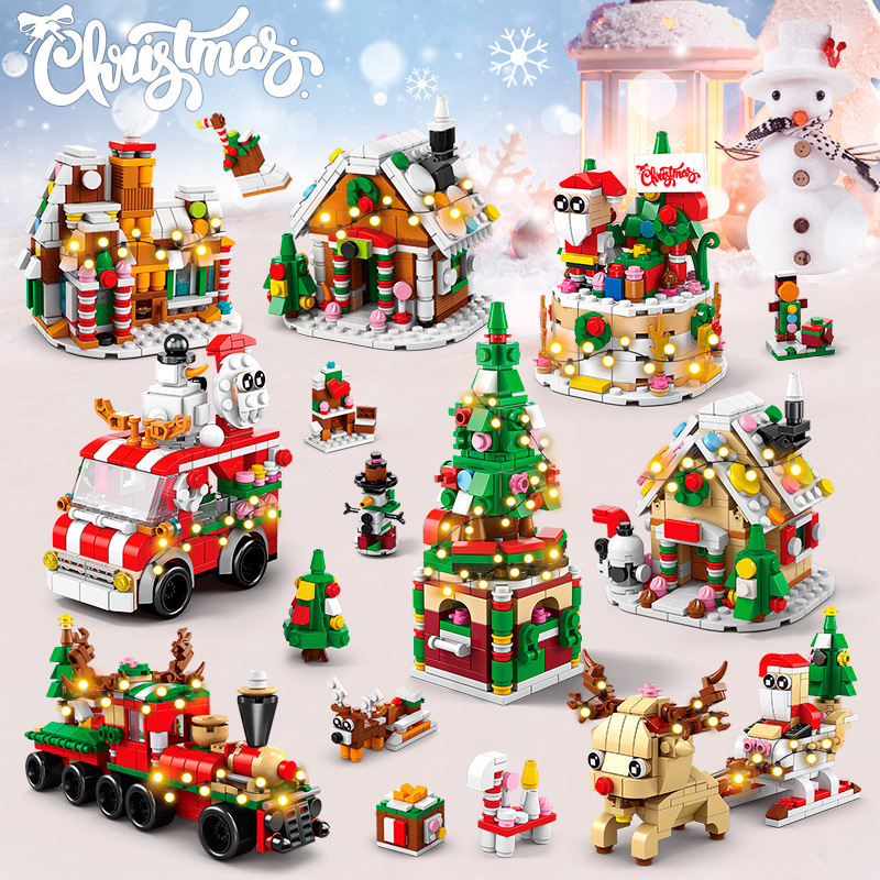 Lego Set Creator - 창의적인 도시 겨울 마을 산타클로스 진저브레드