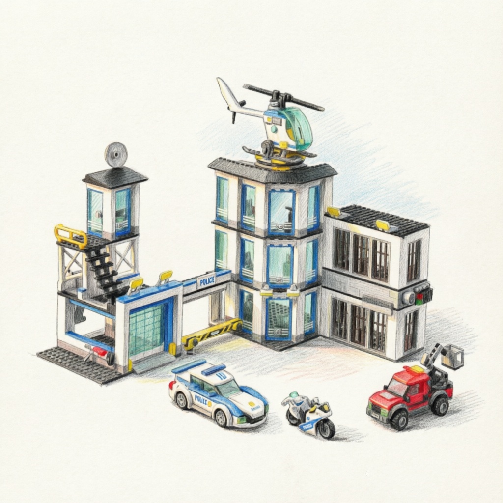 특수경찰서 군사 건물 도시 모형 세트 교도소 경찰차 경 - Lego Set Creator 리뷰 및 가격